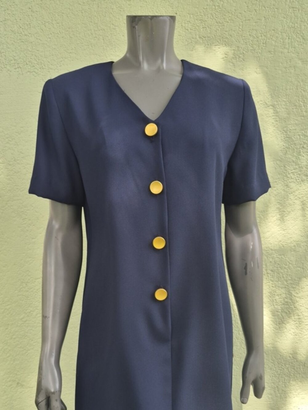 Collectibles (Seattle) Ladies Vintage Navy Button Dress  Size 8